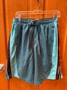 Speedo Men’s Swim Trunks Blue Size Large Drawstring